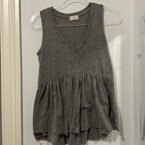 T.la grey peplum tank top size XS